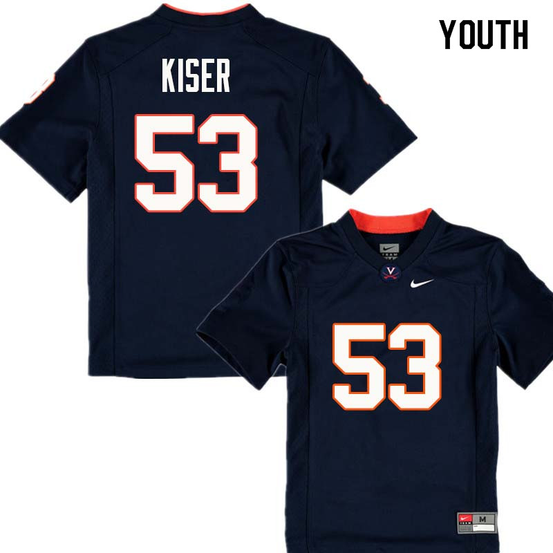 Youth #53 Micah Kiser Virginia Cavaliers College Football Jerseys Sale-Navy